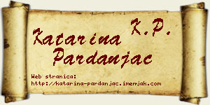 Katarina Pardanjac vizit kartica
